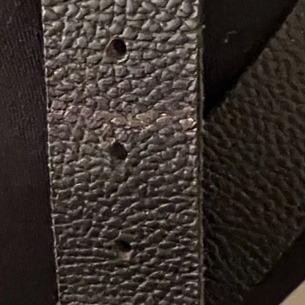 Timberland Men’s Pebble Leather Belt Distressed Silver Tone Buckle Size 38
